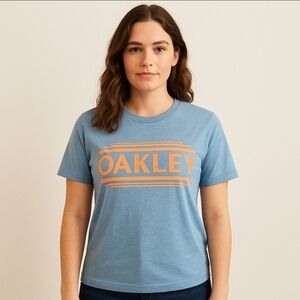 Oakley Teal Logo Sporty  Skater Sz LG